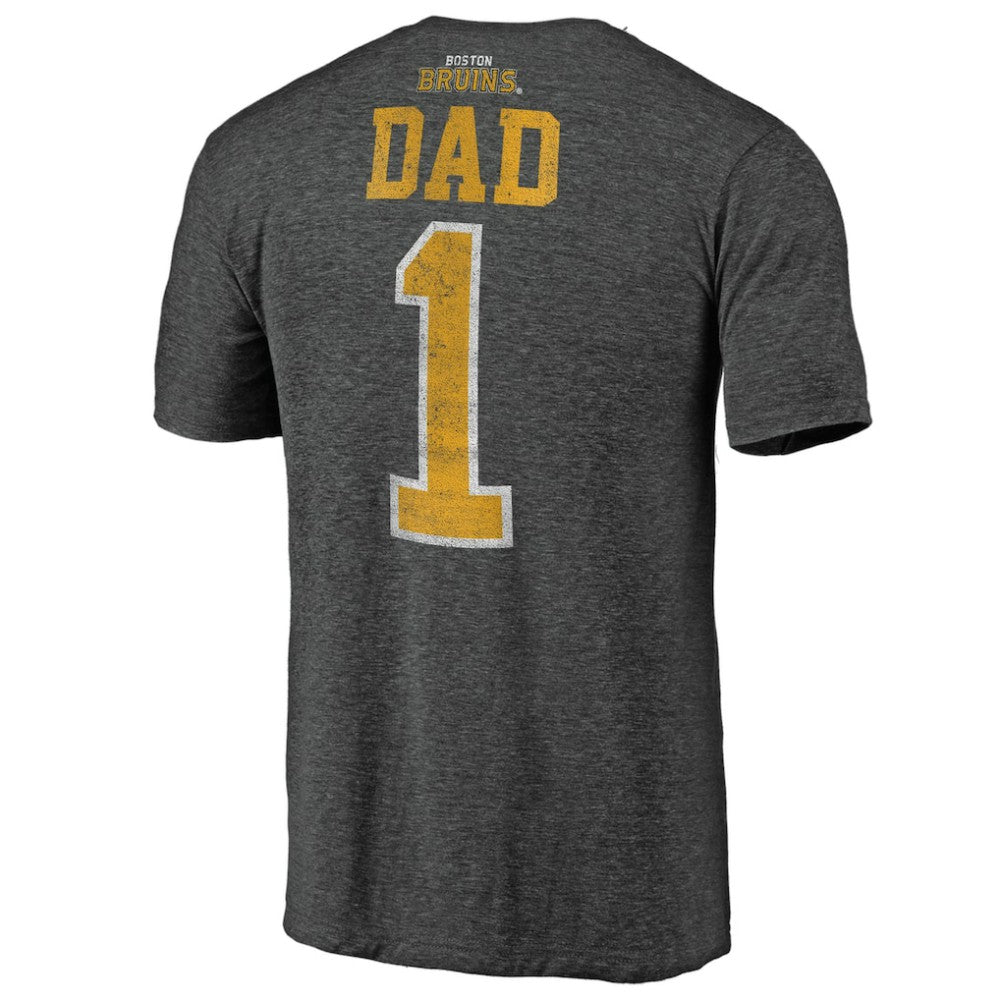 Boston Bruins Greatest Dad Tri-Blend T-Shirt - Charcoal - NHL 3990254