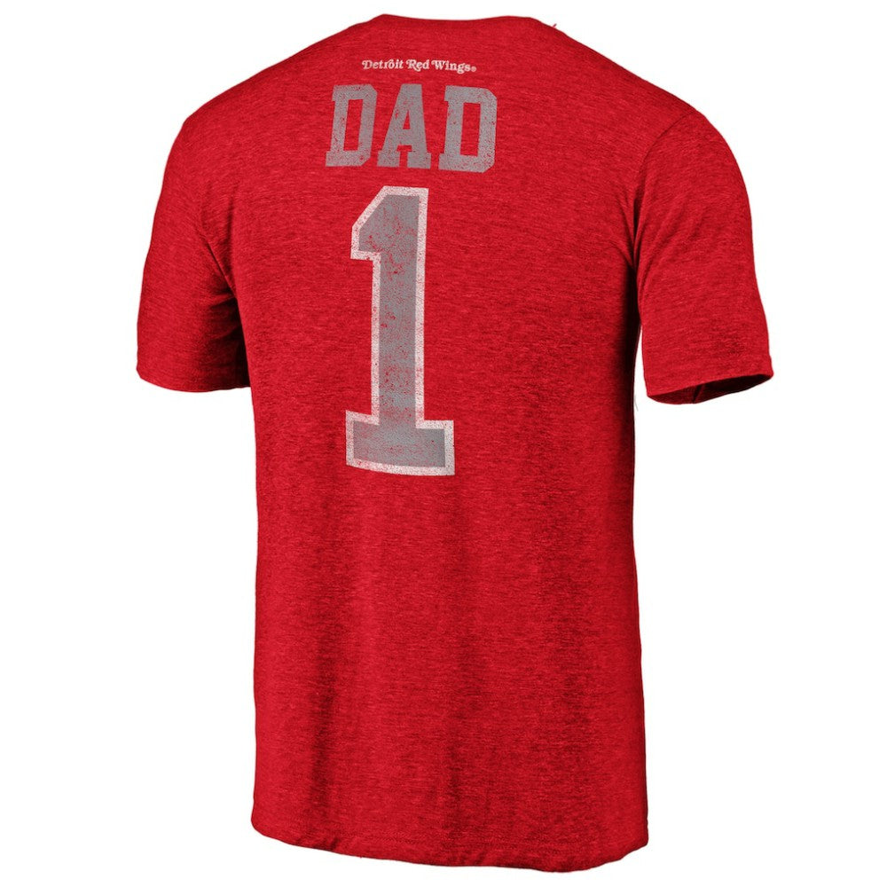 Detroit Red Wings Greatest Dad Tri-Blend T-Shirt - Red - NHL 3990260