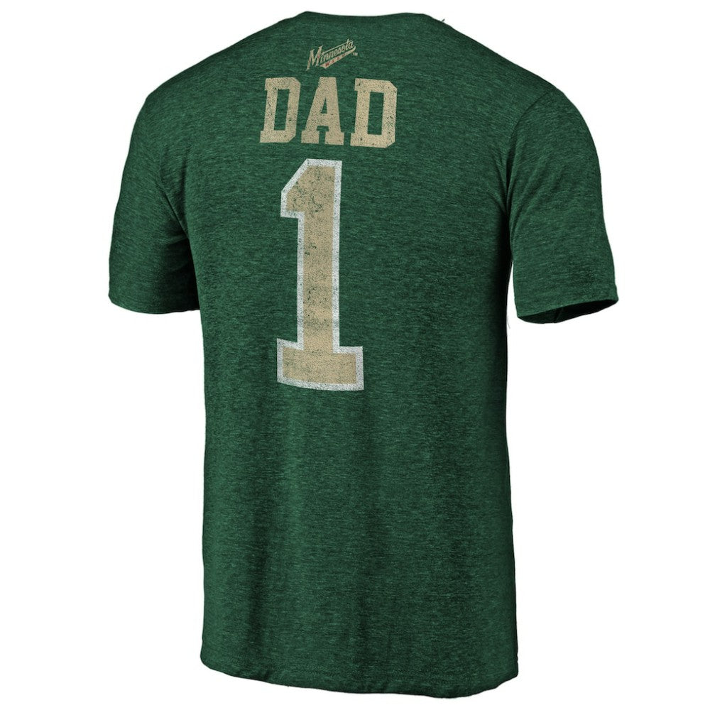 Minnesota Wild Greatest Dad Tri-Blend T-Shirt - Green - NHL 3990263