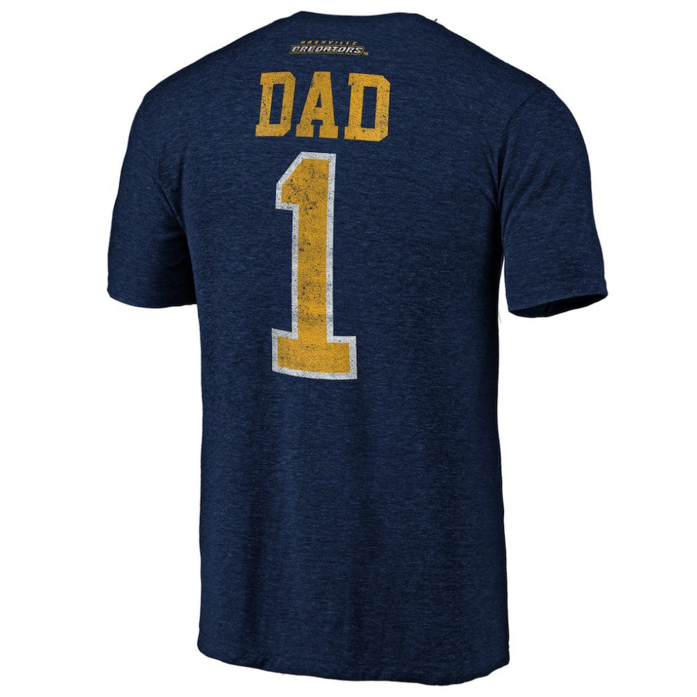 Nashville Predators Greatest Dad Tri-Blend T-Shirt - Navy - NHL 3990265