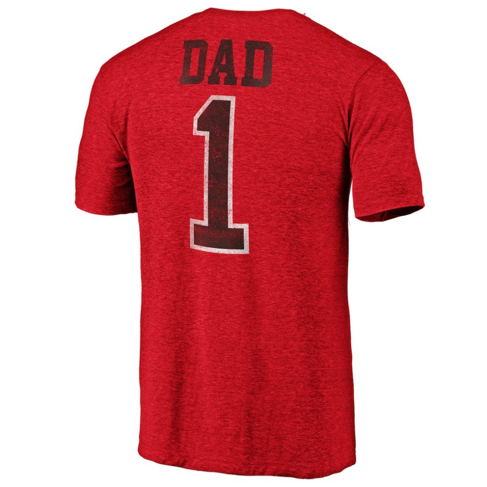 New Jersey Devils Greatest Dad Tri-Blend T-Shirt - Red - NHL 3990266