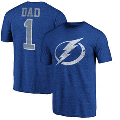 Tampa Bay Lightning Greatest Dad Tri-Blend T-Shirt - Blue - NHL 3990273