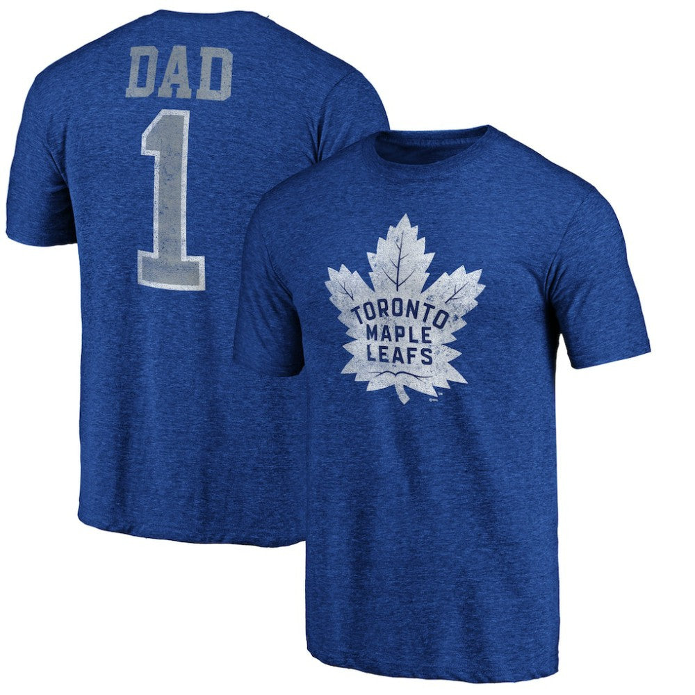 Toronto Maple Leafs Greatest Dad Tri-Blend T-Shirt - Blue - NHL 3990274
