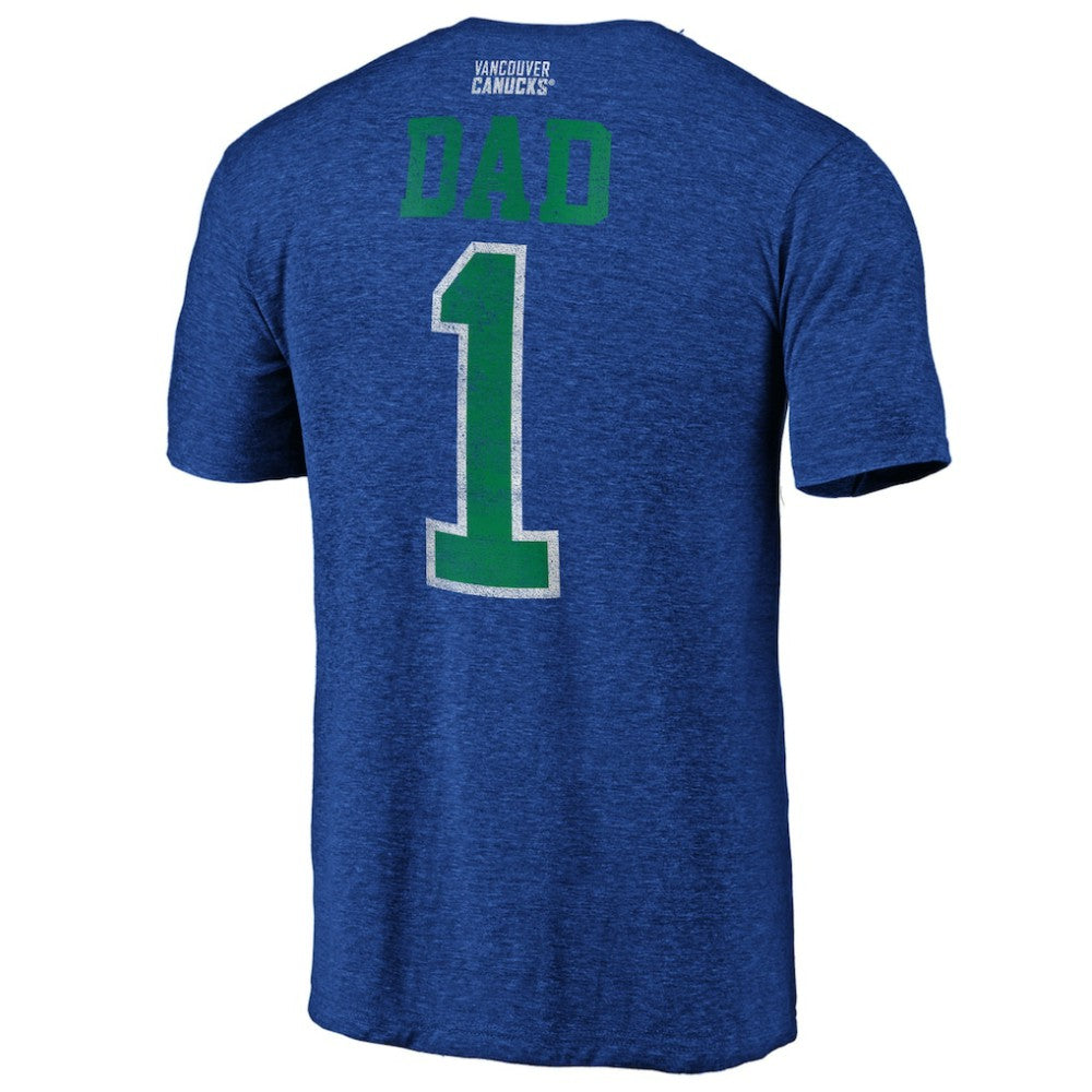 Vancouver Canucks Greatest Dad Tri-Blend T-Shirt - Blue - NHL 3990275