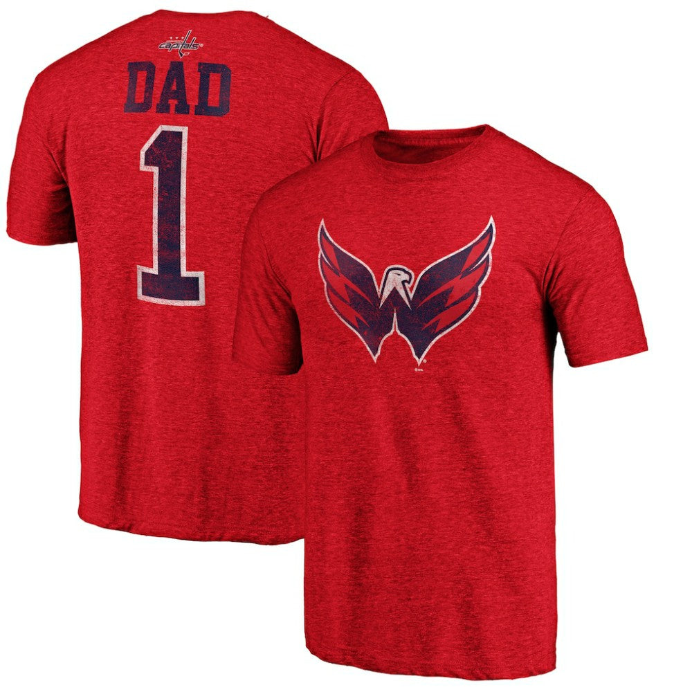 Washington Capitals Greatest Dad Tri-Blend T-Shirt - Red - NHL 3990277
