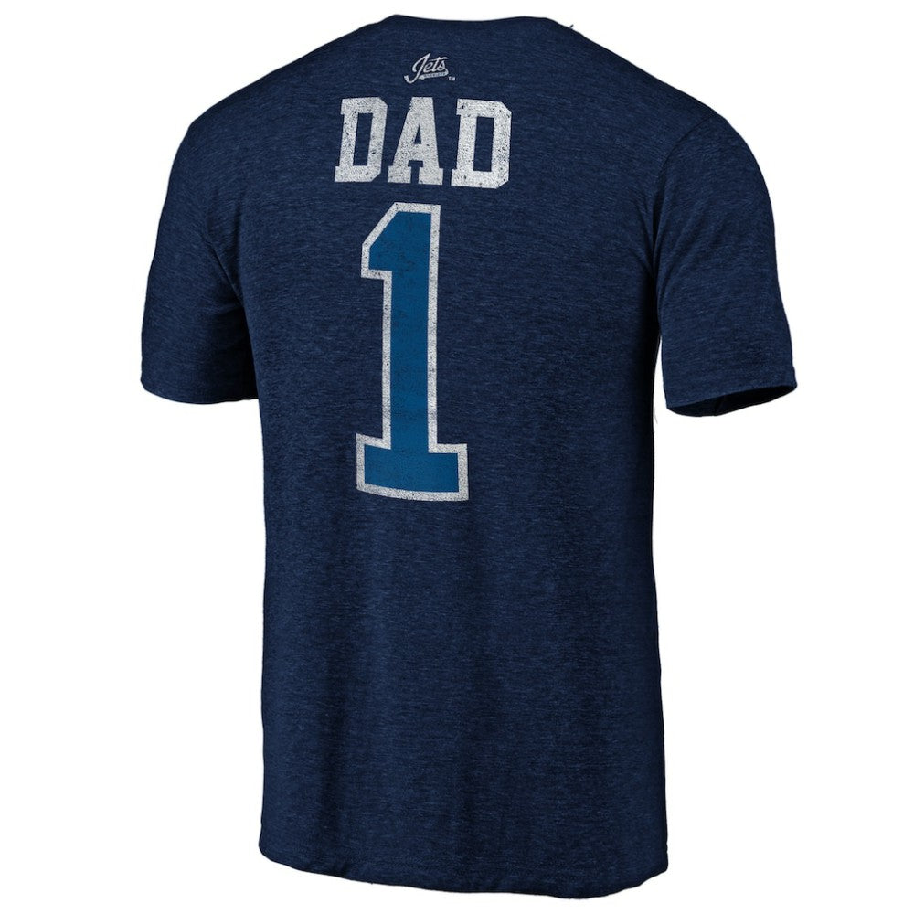 Winnipeg Jets Greatest Dad Tri-Blend T-Shirt - Navy - NHL 3990278