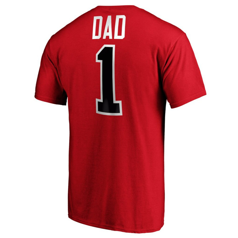 Chicago Blackhawks #1 Dad T-Shirt - Red - NHL 3990285