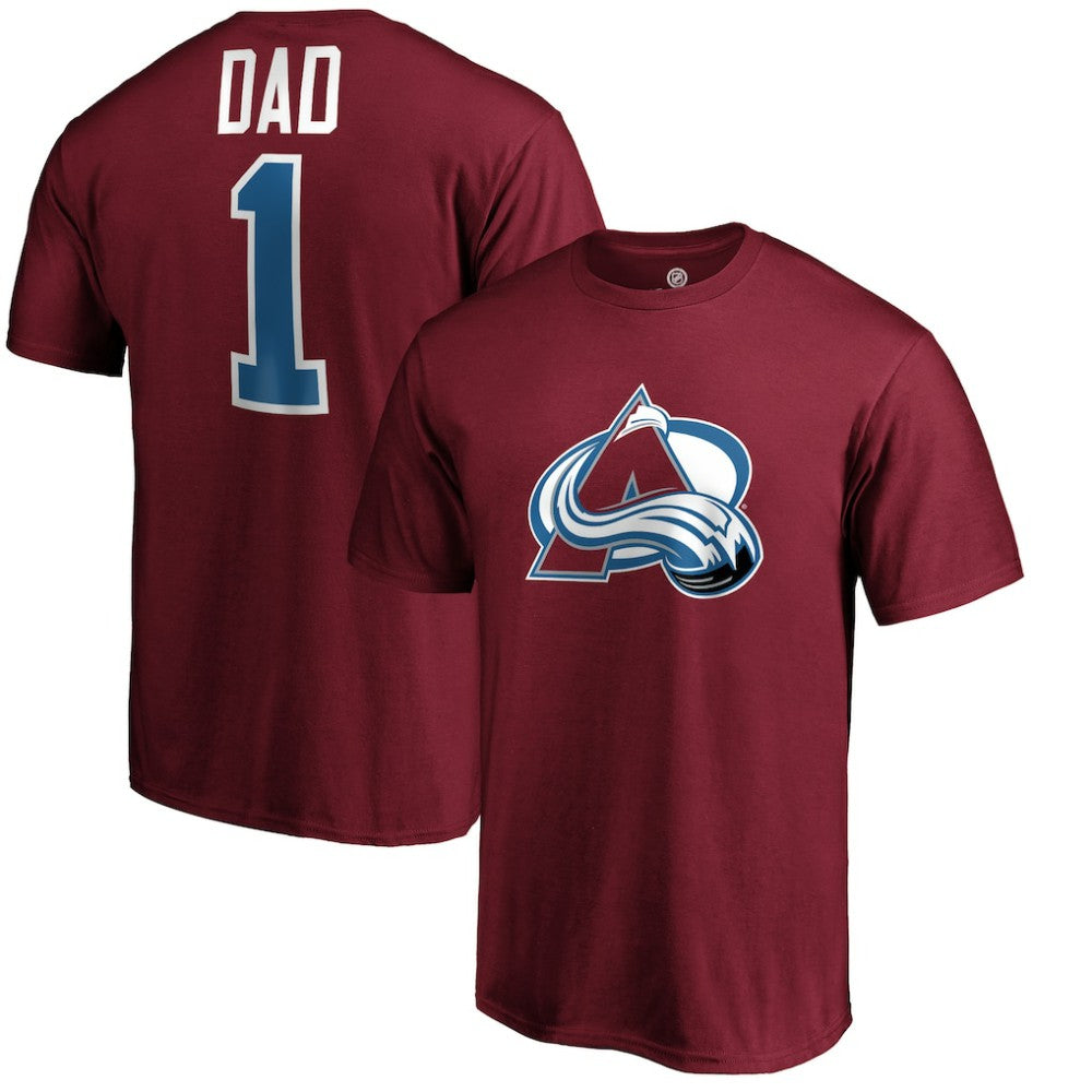 Colorado Avalanche #1 Dad T-Shirt - Burgundy - NHL 3990286
