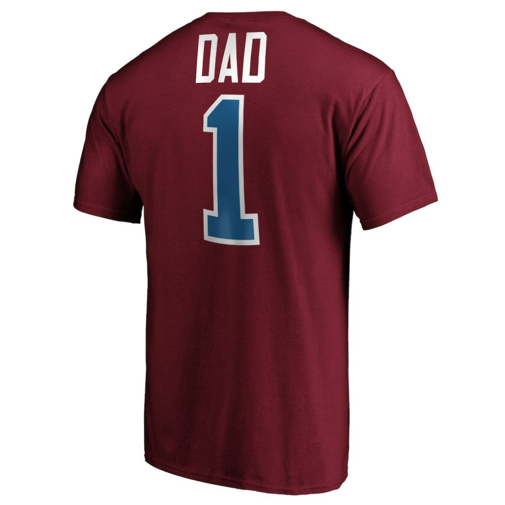 Colorado Avalanche #1 Dad T-Shirt - Burgundy - NHL 3990286