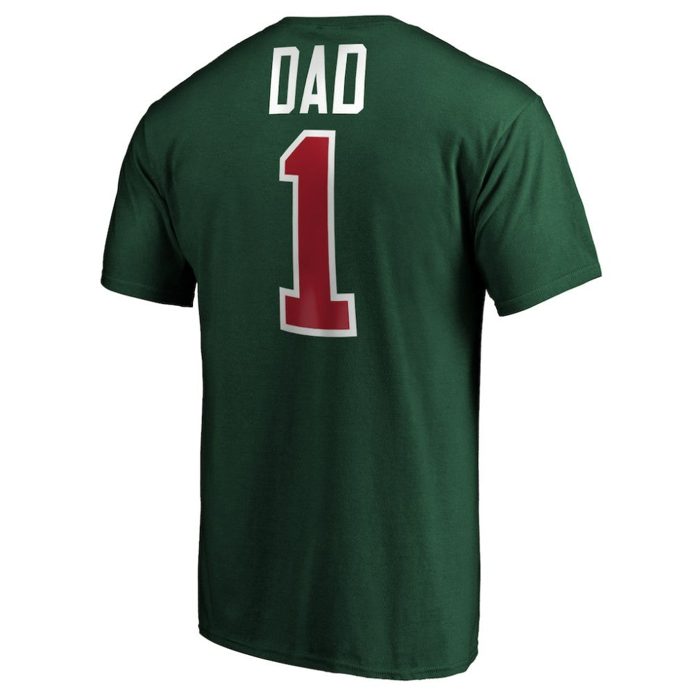 Minnesota Wild #1 Dad T-Shirt - Green - NHL 3990293