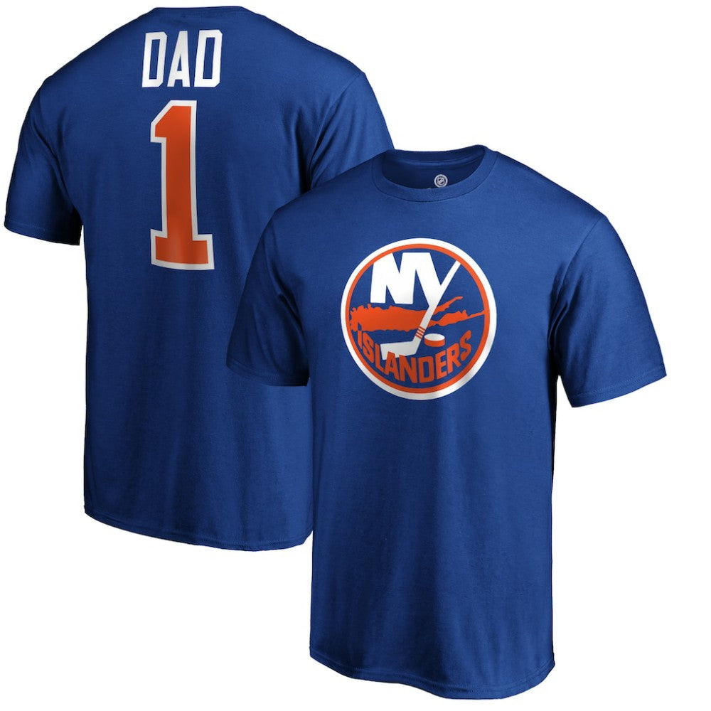 New York Islanders #1 Dad T-Shirt - Royal - NHL 3990297