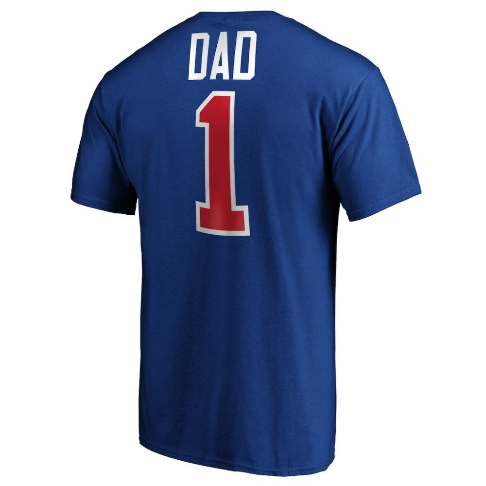 New York Rangers #1 Dad Logo T-Shirt - Blue - NHL 3990298
