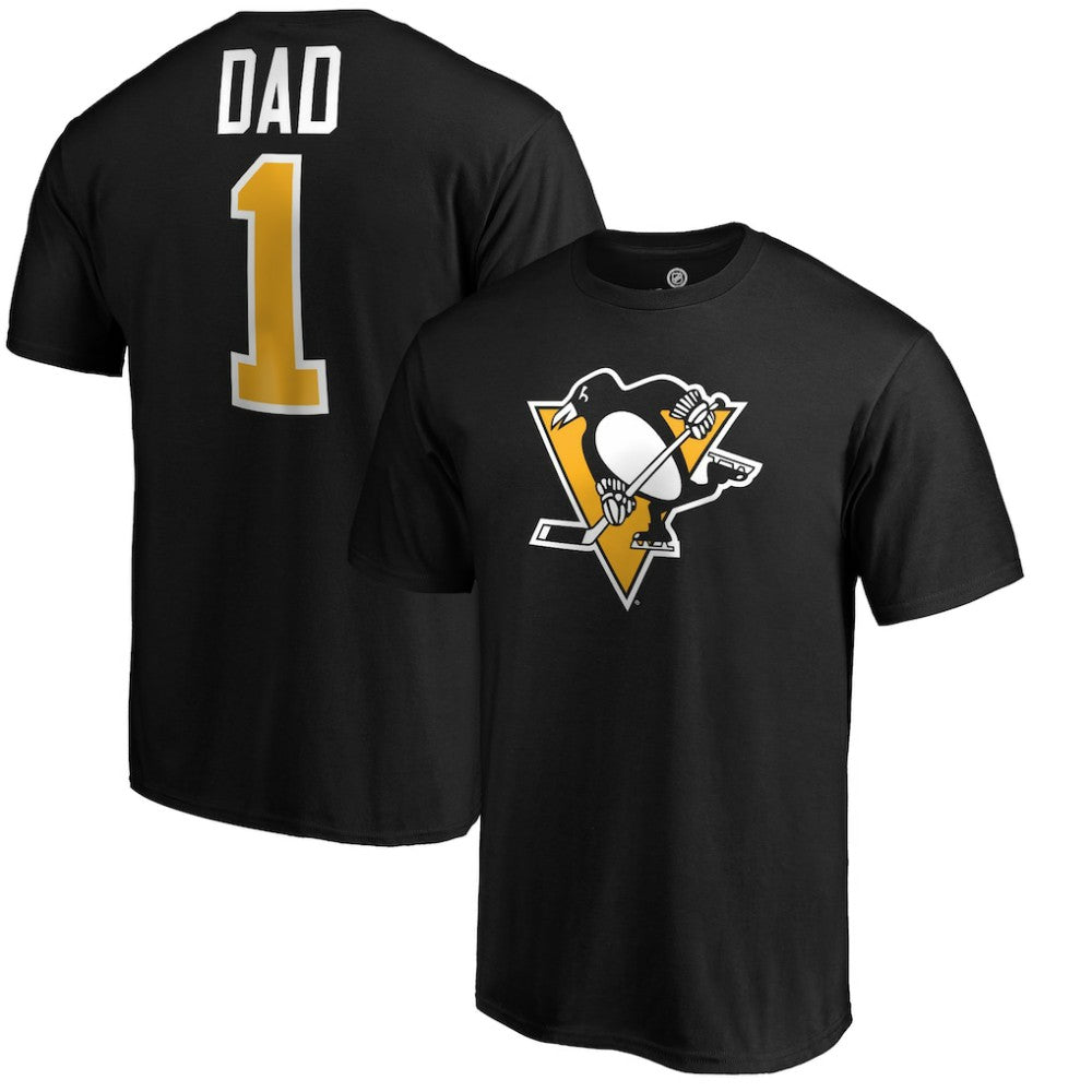 Pittsburgh Penguins #1 Dad Logo T-Shirt - Black - NHL 3990301