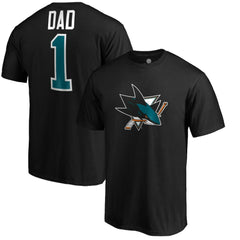 San Jose Sharks #1 Dad T-Shirt - Black - NHL 3990302