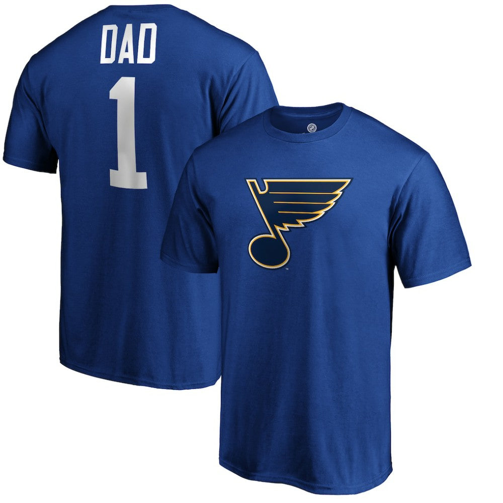 St. Louis Blues #1 Dad T-Shirt - Blue - NHL 3990303