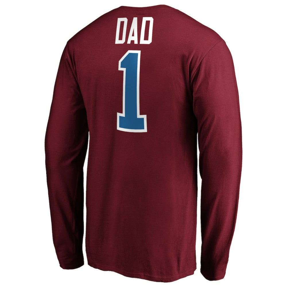 Colorado Avalanche #1 Dad Long Sleeve T-Shirt - Burgundy - NHL 3990317