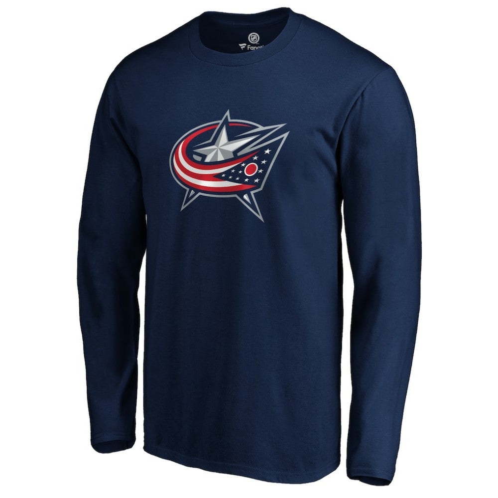 Columbus Blue Jackets #1 Dad Long Sleeve T-Shirt - Navy - NHL 3990318