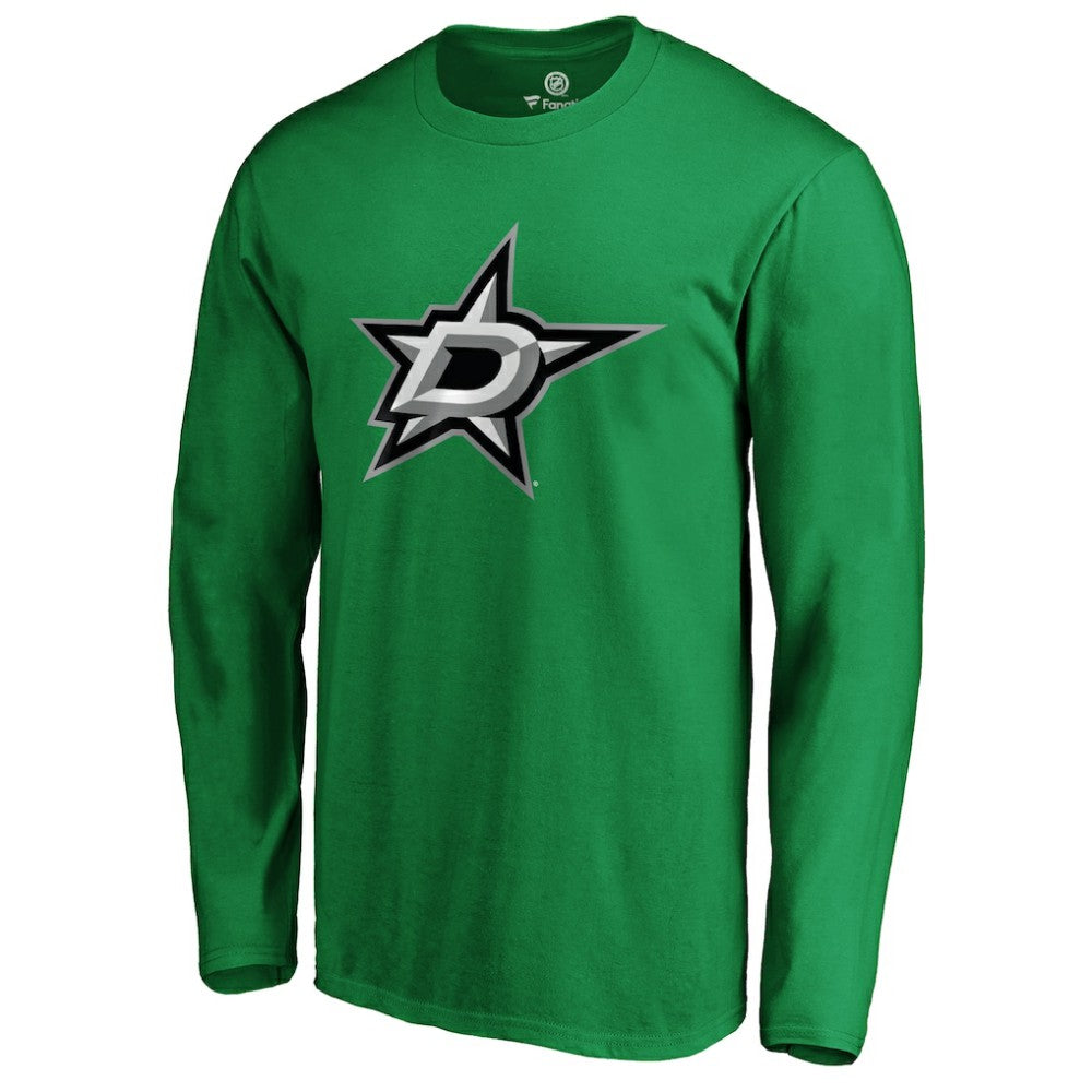Dallas Stars #1 Dad Long Sleeve T-Shirt - Kelly Green - NHL 3990319