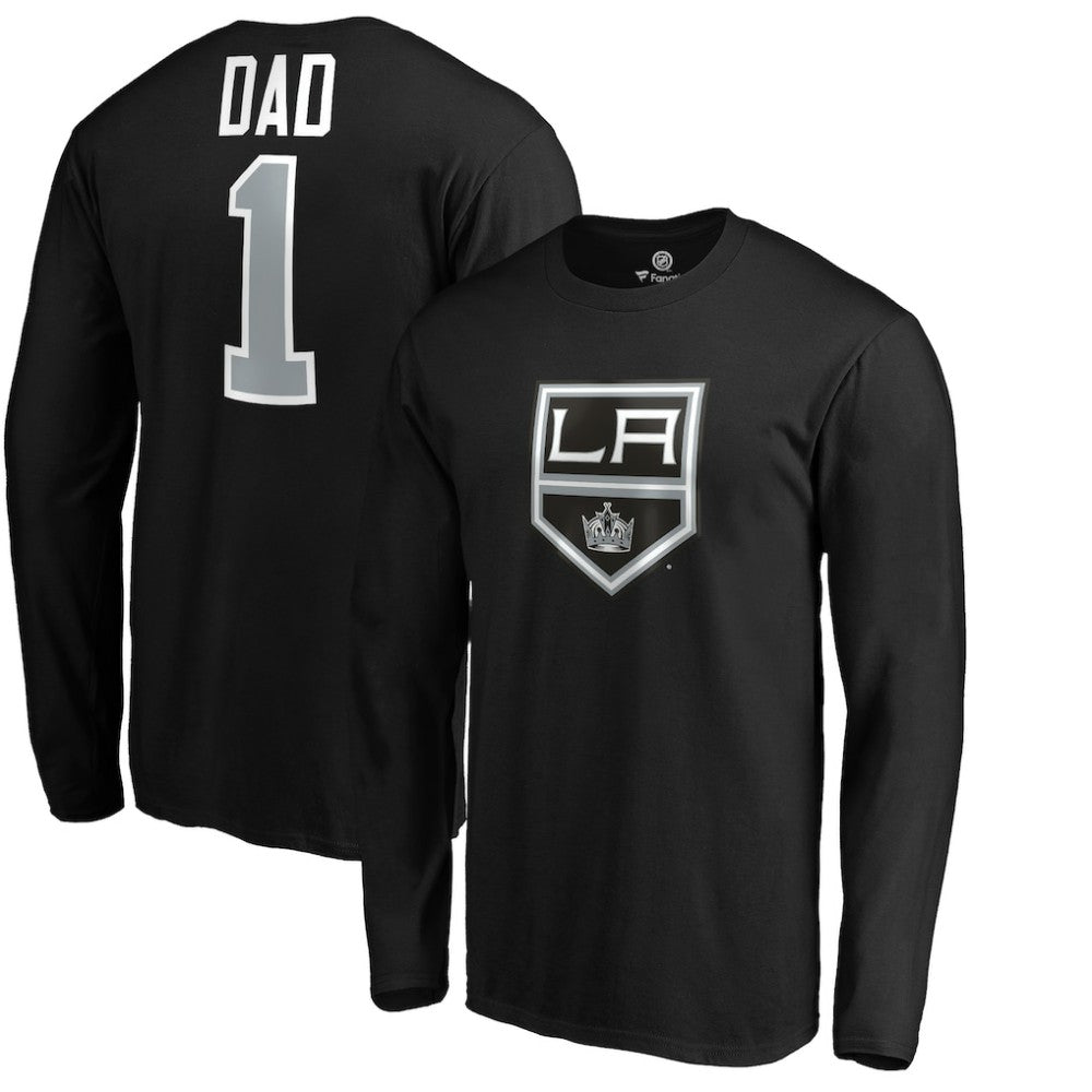 Los Angeles Kings #1 Dad Long Sleeve T-Shirt - Black - NHL 3990323