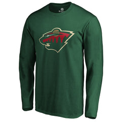 Minnesota Wild #1 Dad Long Sleeve T-Shirt - Green - NHL 3990324