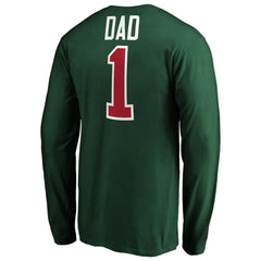 Minnesota Wild #1 Dad Long Sleeve T-Shirt - Green - NHL 3990324
