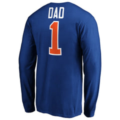 New York Islanders #1 Dad Long Sleeve T-Shirt - Royal - NHL 3990328