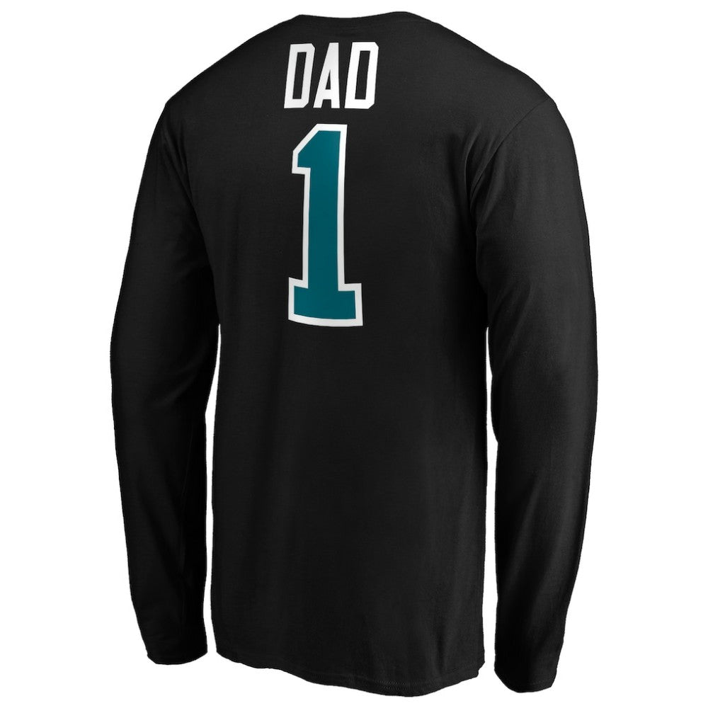 San Jose Sharks #1 Dad Long Sleeve T-Shirt - Black - NHL 3990333