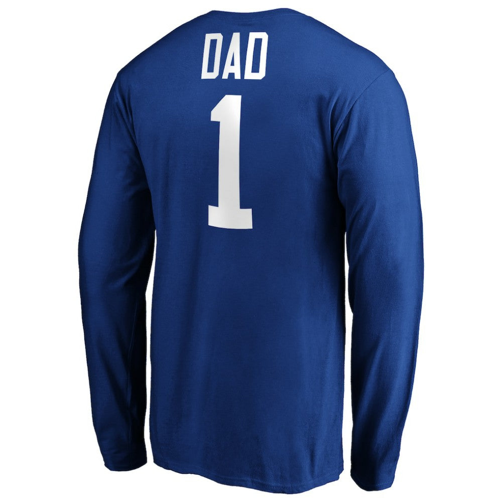 St. Louis Blues #1 Dad Long Sleeve T-Shirt - Blue - NHL 3990334