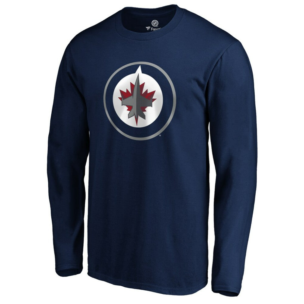 Winnipeg Jets #1 Dad Long Sleeve T-Shirt - Navy - NHL 3990340