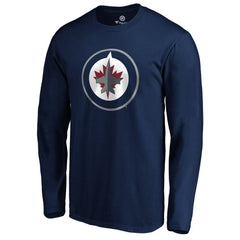Winnipeg Jets #1 Dad Long Sleeve T-Shirt - Navy - NHL 3990340