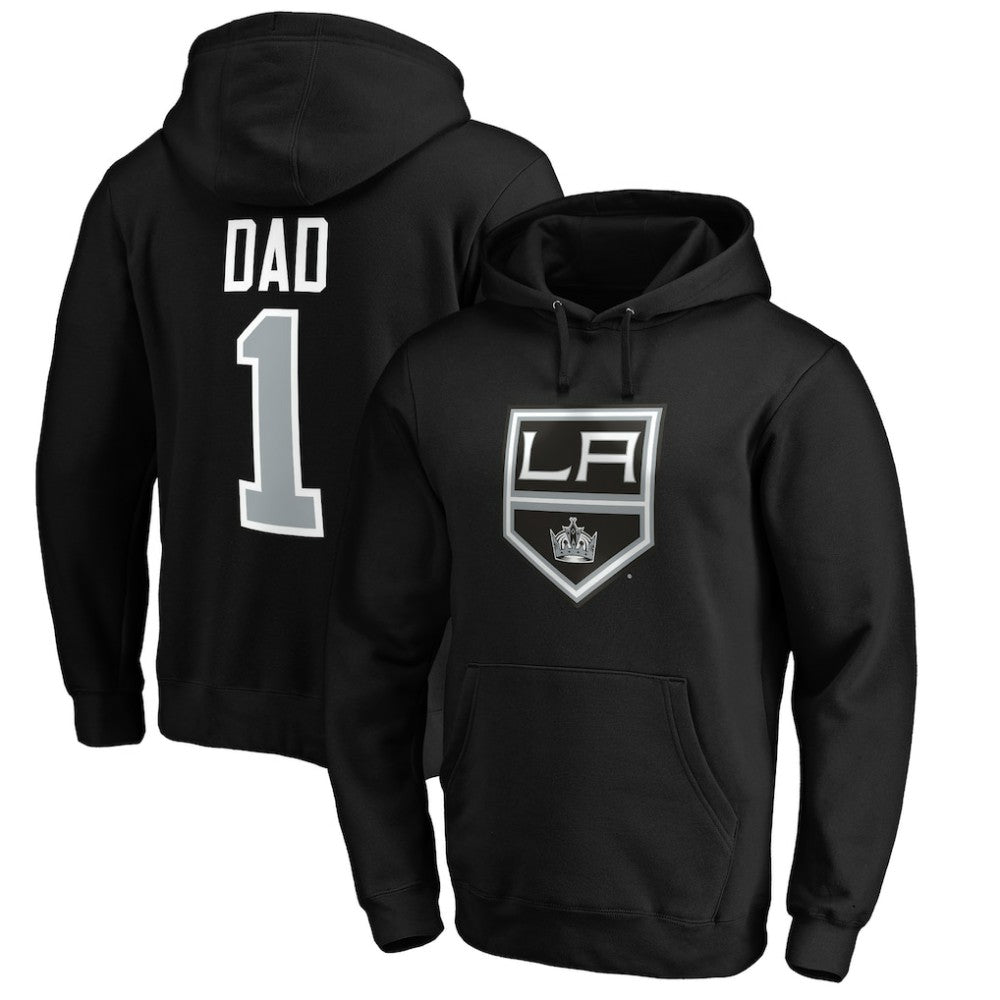Los Angeles Kings #1 Dad Pullover Hoodie - Black - NHL 3990354