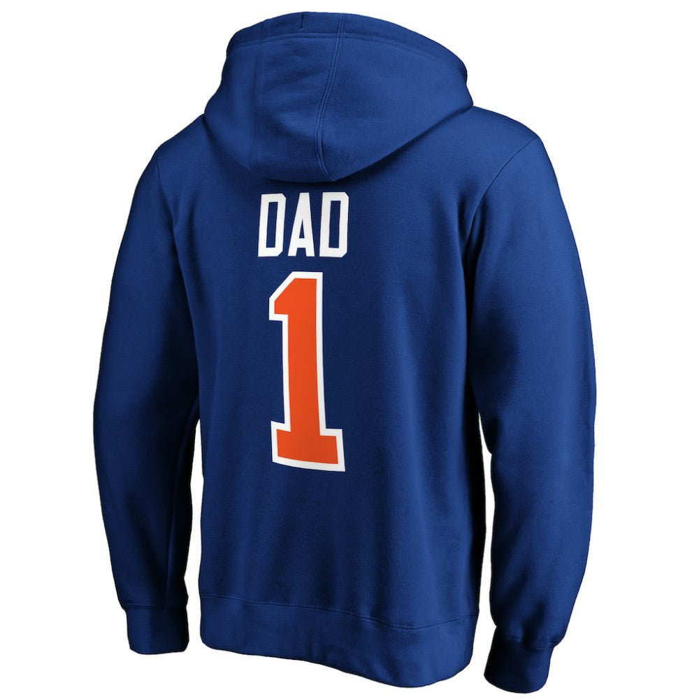New York Islanders #1 Dad Pullover Hoodie - Royal - NHL 3990359