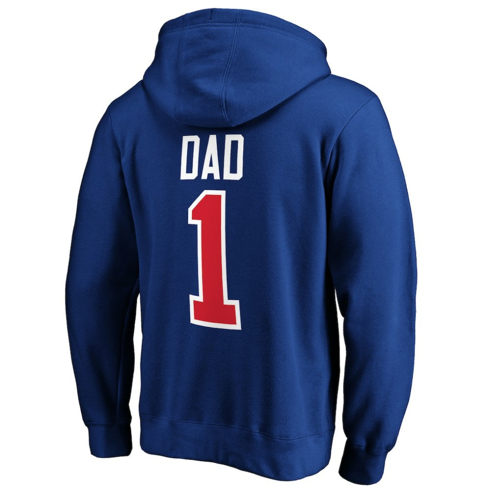 New York Rangers #1 Dad Pullover Hoodie - Blue - NHL 3990360
