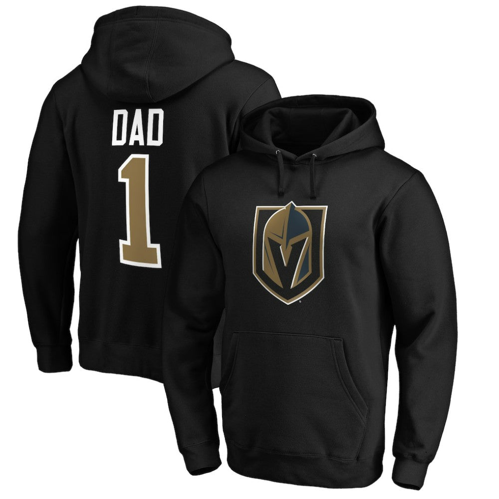 Vegas Golden Knights #1 Dad Pullover Hoodie - Black - NHL 3990369