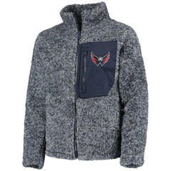 Washington Capitals Girls Youth Fan Gear Sherpa Full-Zip Jacket - Navy - NHL 3990790