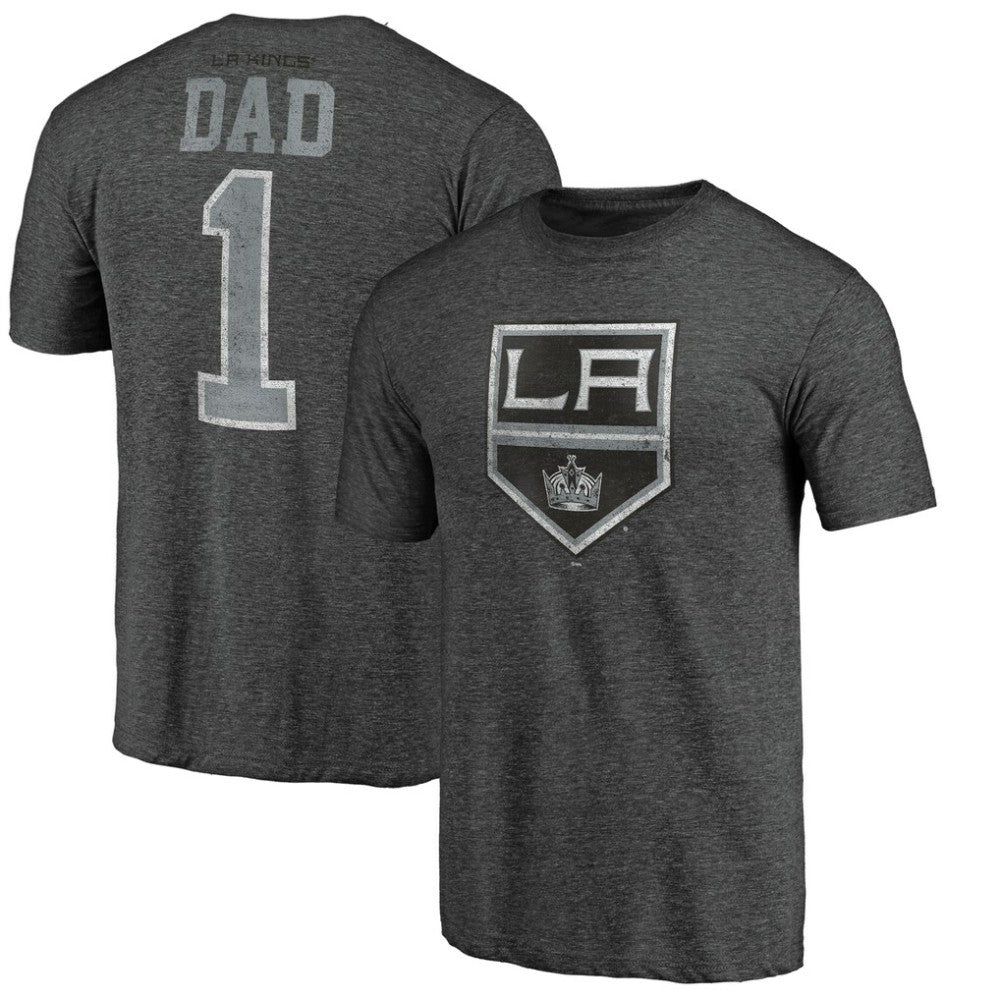 Los Angeles Kings Greatest Dad Tri-Blend T-Shirt - Charcoal - NHL 3991183
