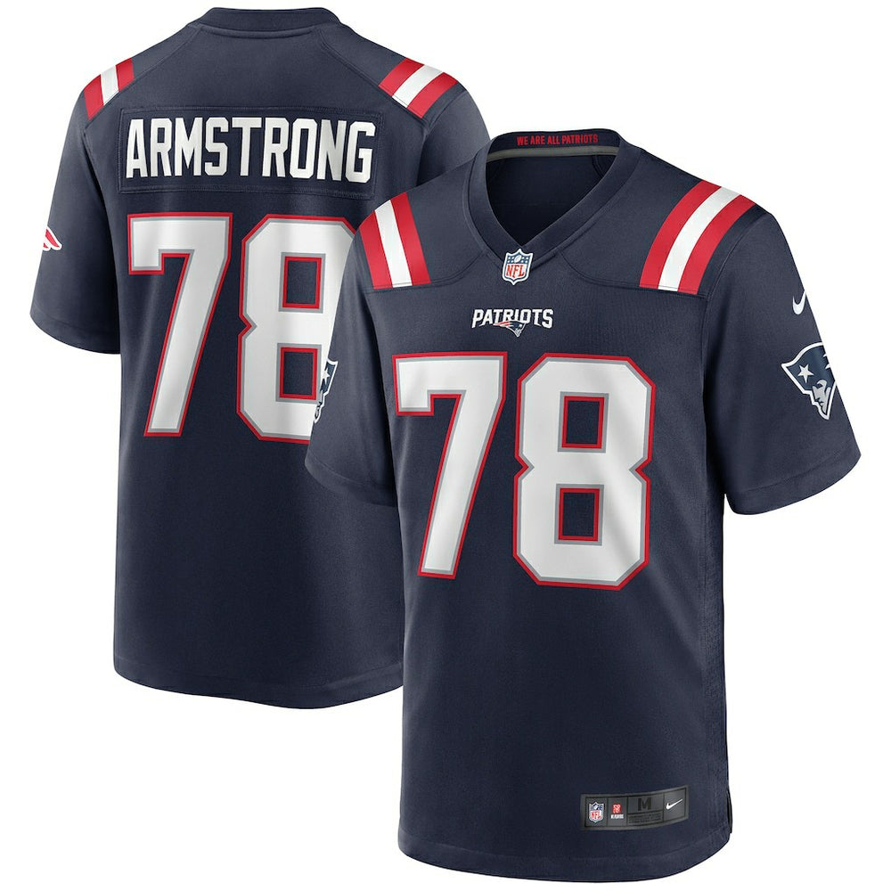Nike Bruce Armstrong New England Patriots Game Retired Player Jersey Navy