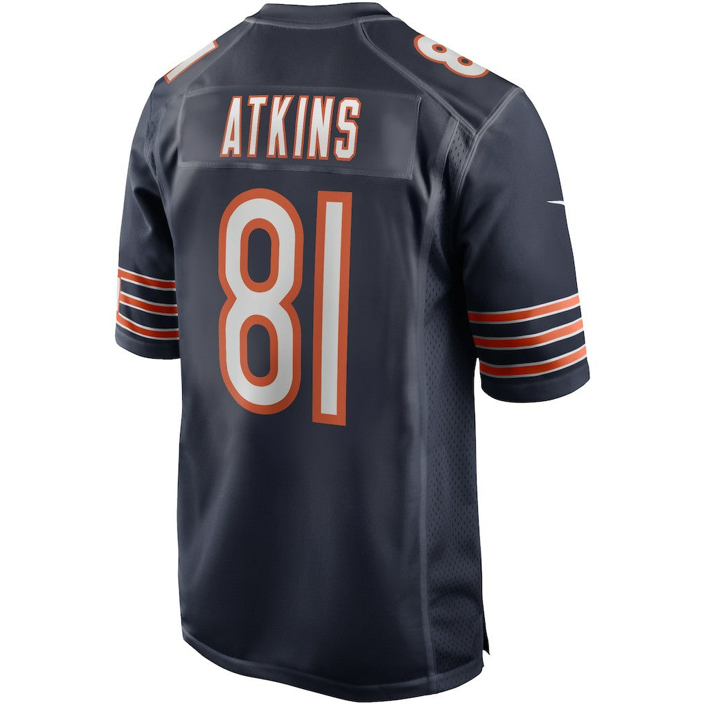 Nike Doug Atkins Chicago Bears Game Retired Player Jersey Navy