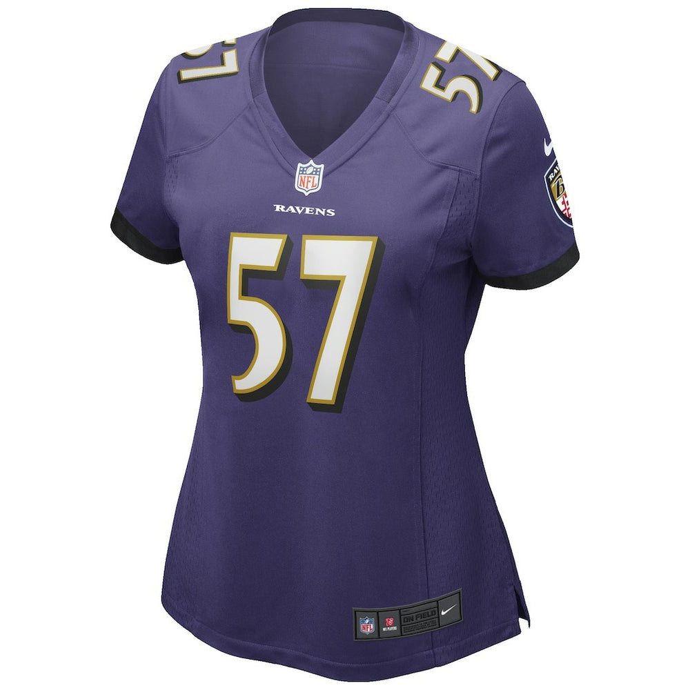 Nike Bart Scott Baltimore Ravens Women's Game Retired Player Jersey Purple