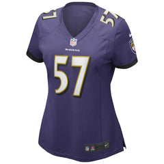 Nike Bart Scott Baltimore Ravens Women's Game Retired Player Jersey Purple