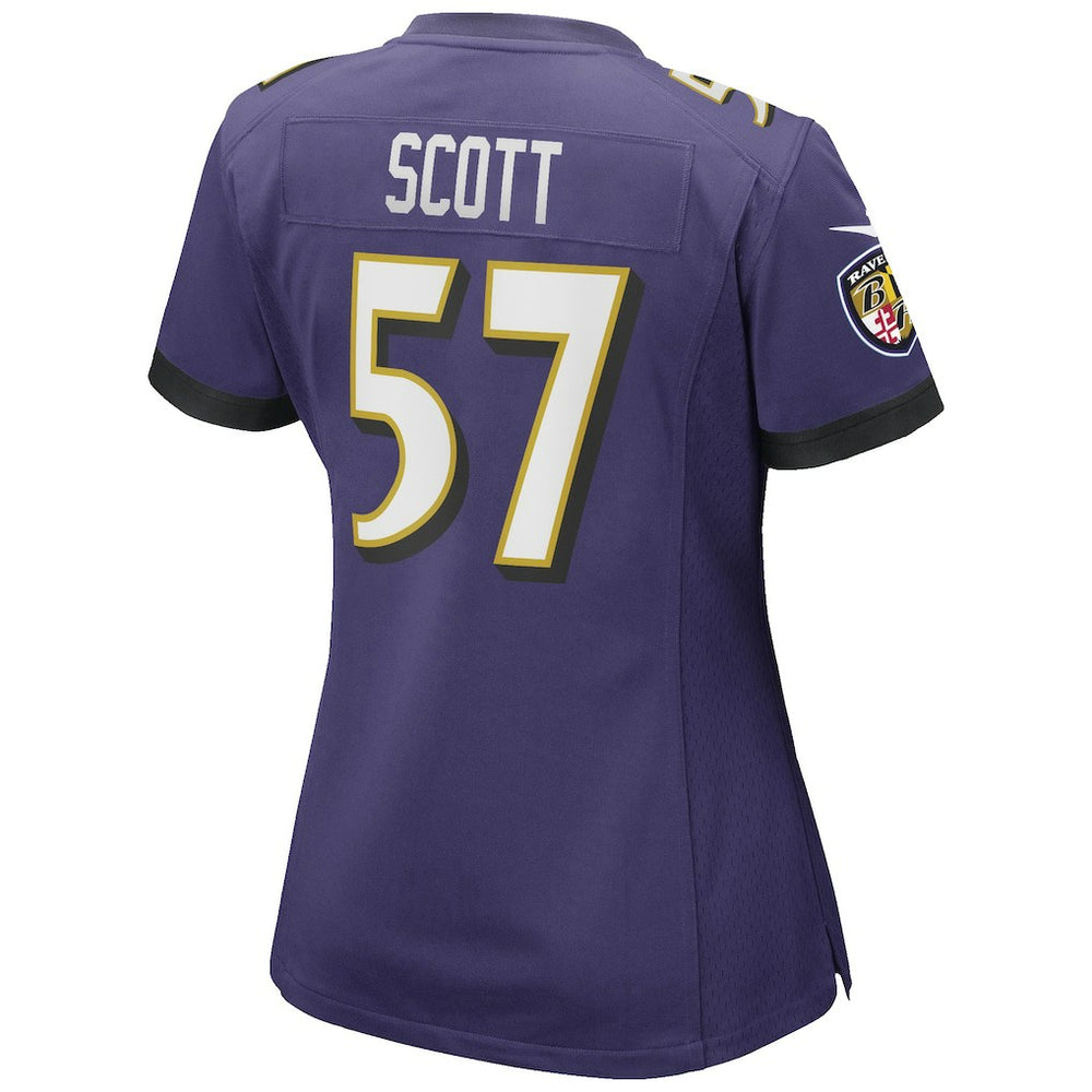 Nike Bart Scott Baltimore Ravens Women's Game Retired Player Jersey Purple