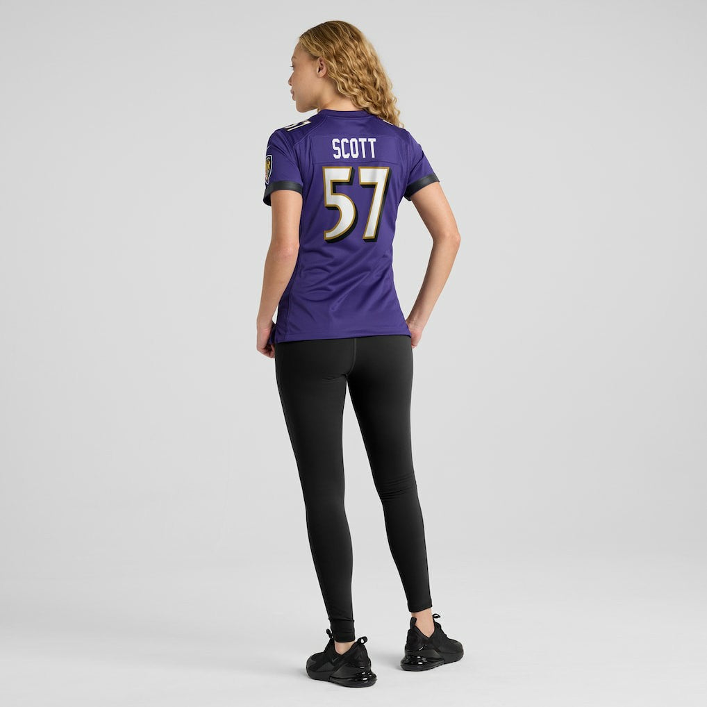 Nike Bart Scott Baltimore Ravens Women's Game Retired Player Jersey Purple