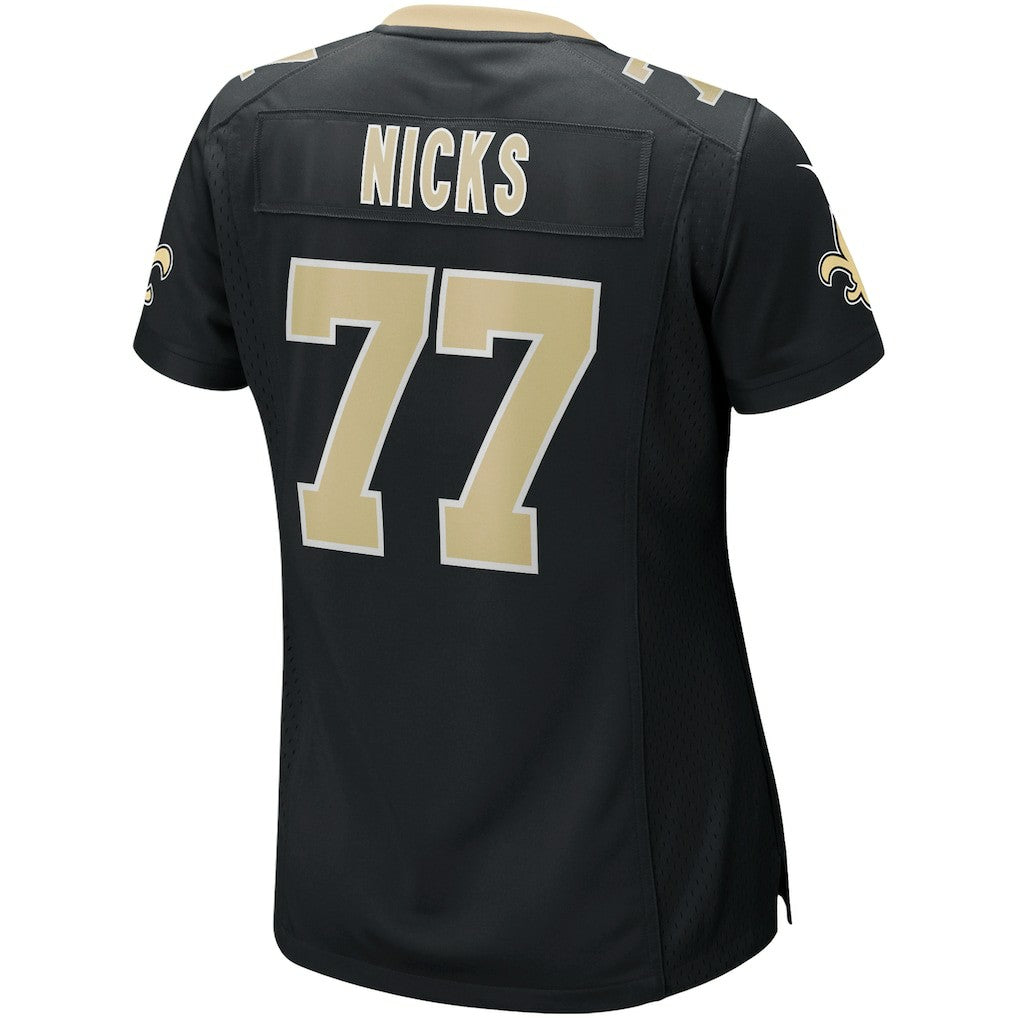 Nike Carl Nicks New Orleans Saints Women's Game Retired Player Jersey Black