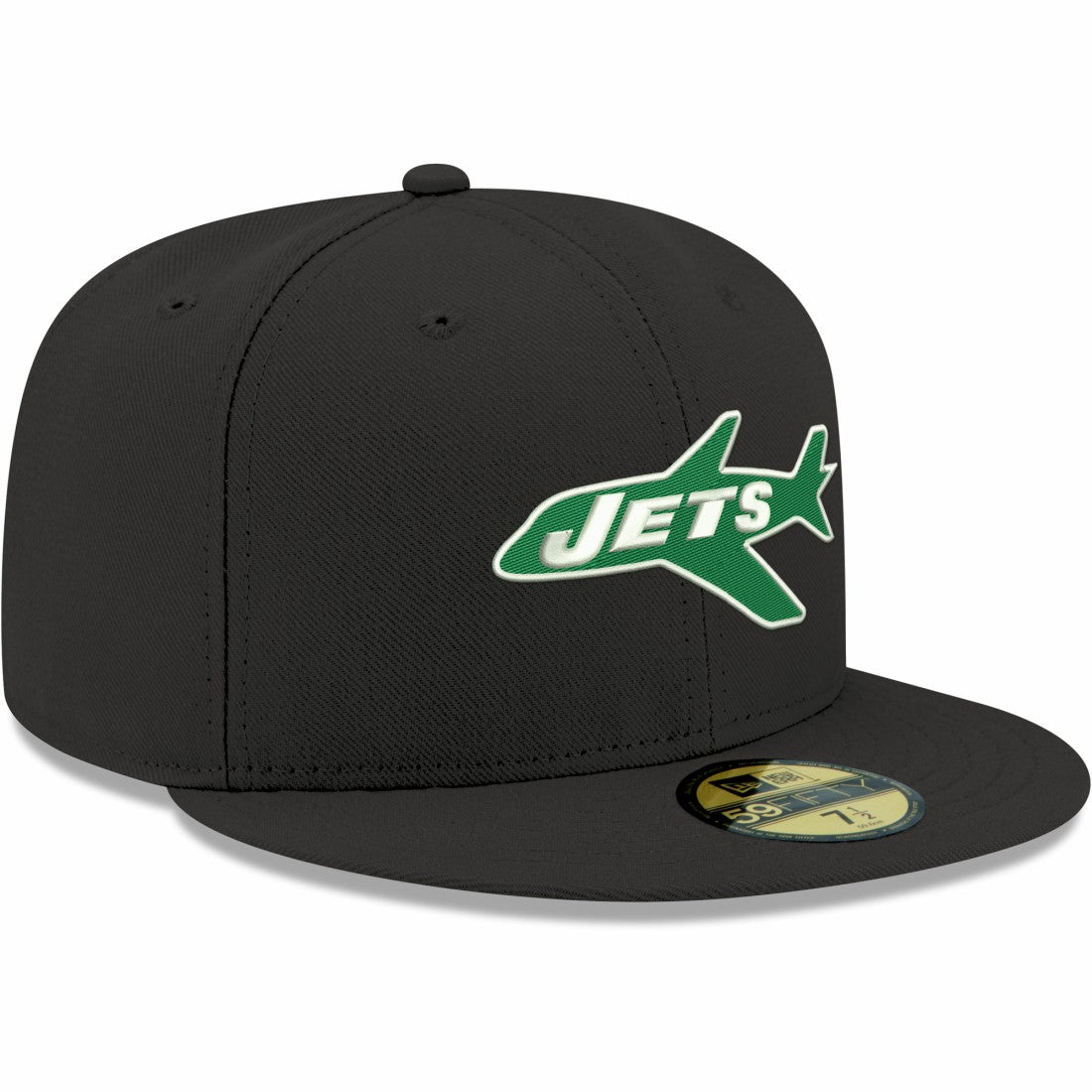 New York Jets New Era Omaha Throwback 59FIFTY Fitted Hat Black
