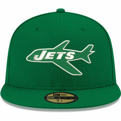 New York Jets New Era Omaha Throwback 59FIFTY Fitted Hat Kelly Green