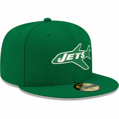 New York Jets New Era Omaha Throwback 59FIFTY Fitted Hat Kelly Green