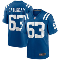 Nike Jeff Saturday Indianapolis Colts Game Retired Player Jersey Royal