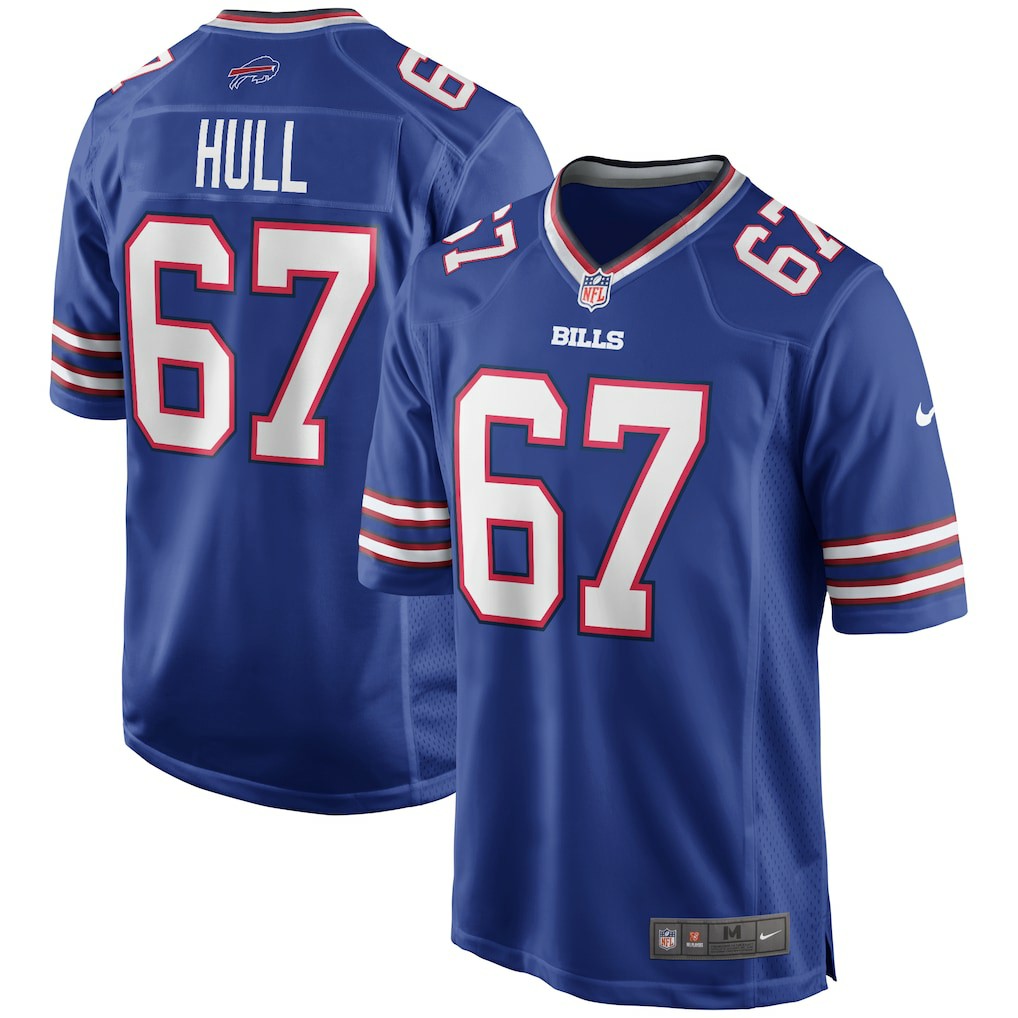 Nike Kent Hull Buffalo Bills Game Retired Player Jersey Royal
