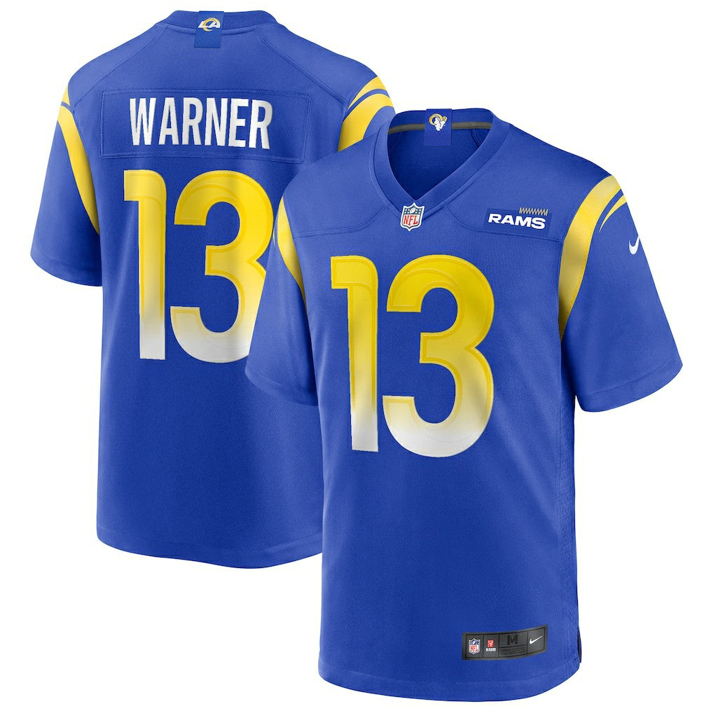 Nike Kurt Warner Los Angeles Rams Game Retired Player Jersey Royal