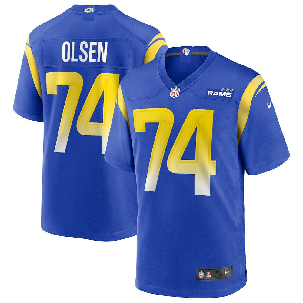 Nike Merlin Olsen Los Angeles Rams Game Retired Player Jersey Royal